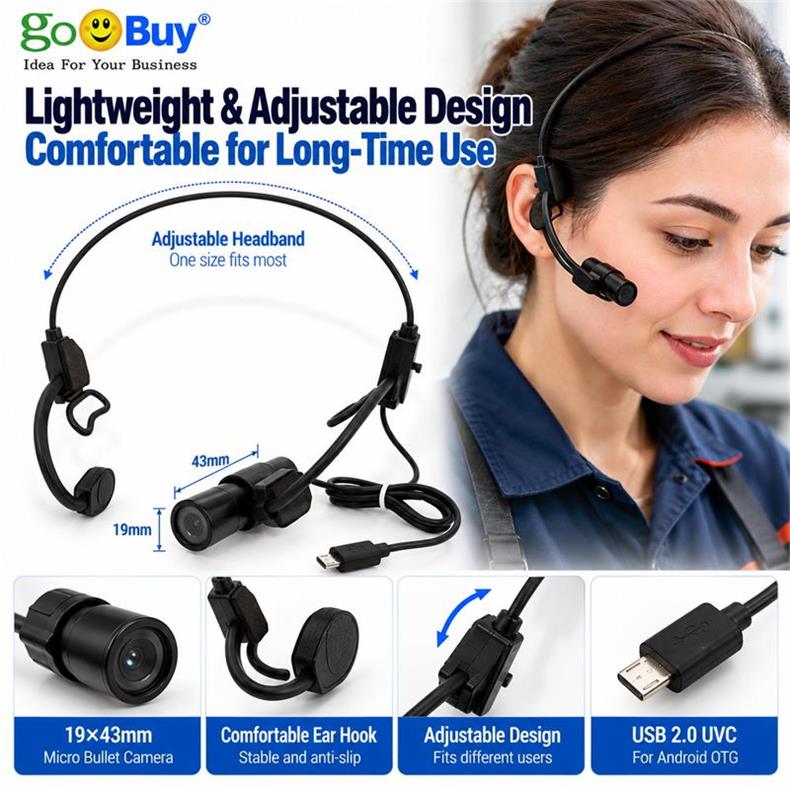 Goobuy Hands-Free USB-C POV Camera for Android