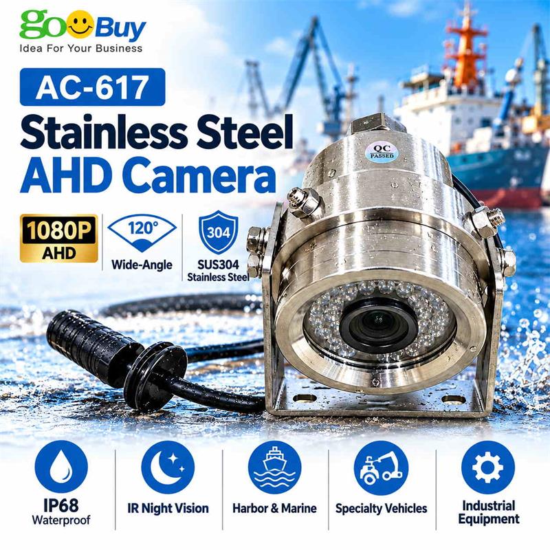 Stainless Steel 304 IP68 Rugged AHD Camera for Marine & Equipment